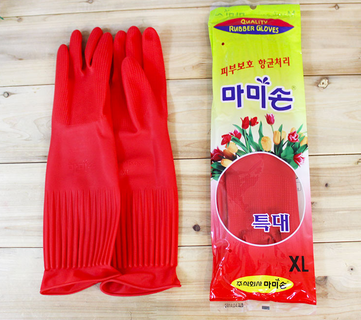 Set of 10 Premium Mamison XL Rubber Gloves – Made in Korea | Extra Long 15.5"