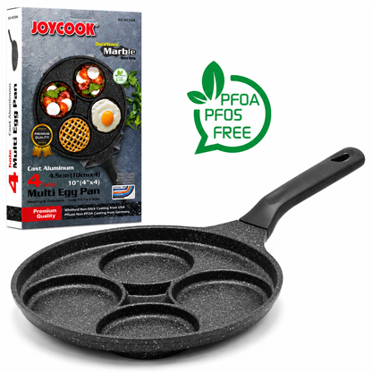 JoyCook Cast Aluminum 4 Hole Multi Egg Pan (26cm)