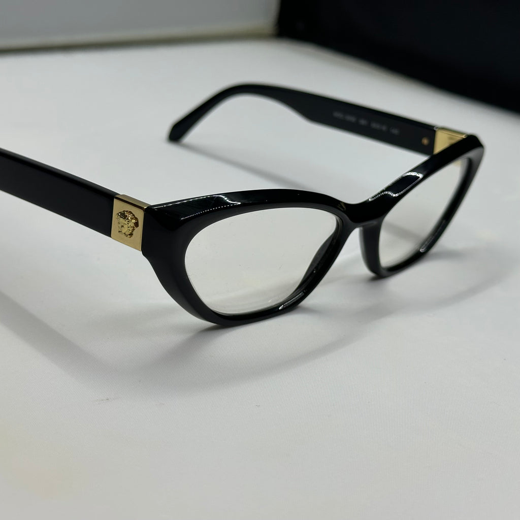 Versace Women's Eyeglasses 3356 GB Cat Eye 53-16-140 – Designer Frame