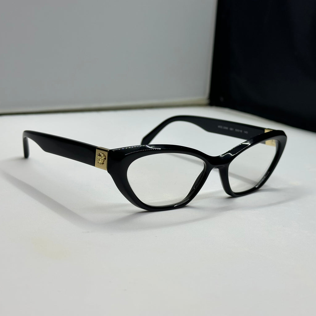 Versace Women's Eyeglasses 3356 GB Cat Eye 53-16-140 – Designer Frame