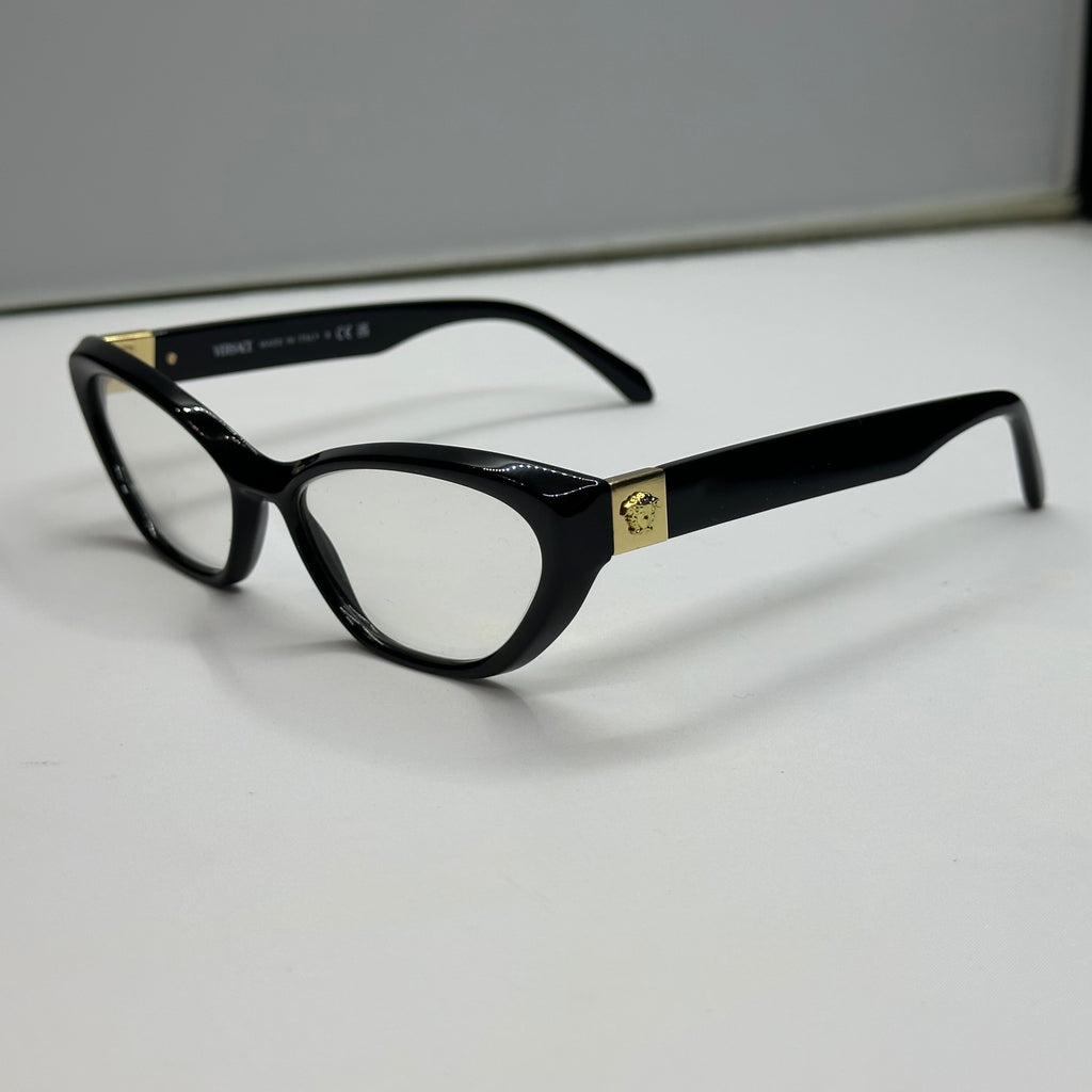 Versace Women's Eyeglasses 3356 GB Cat Eye 53-16-140 – Designer Frame