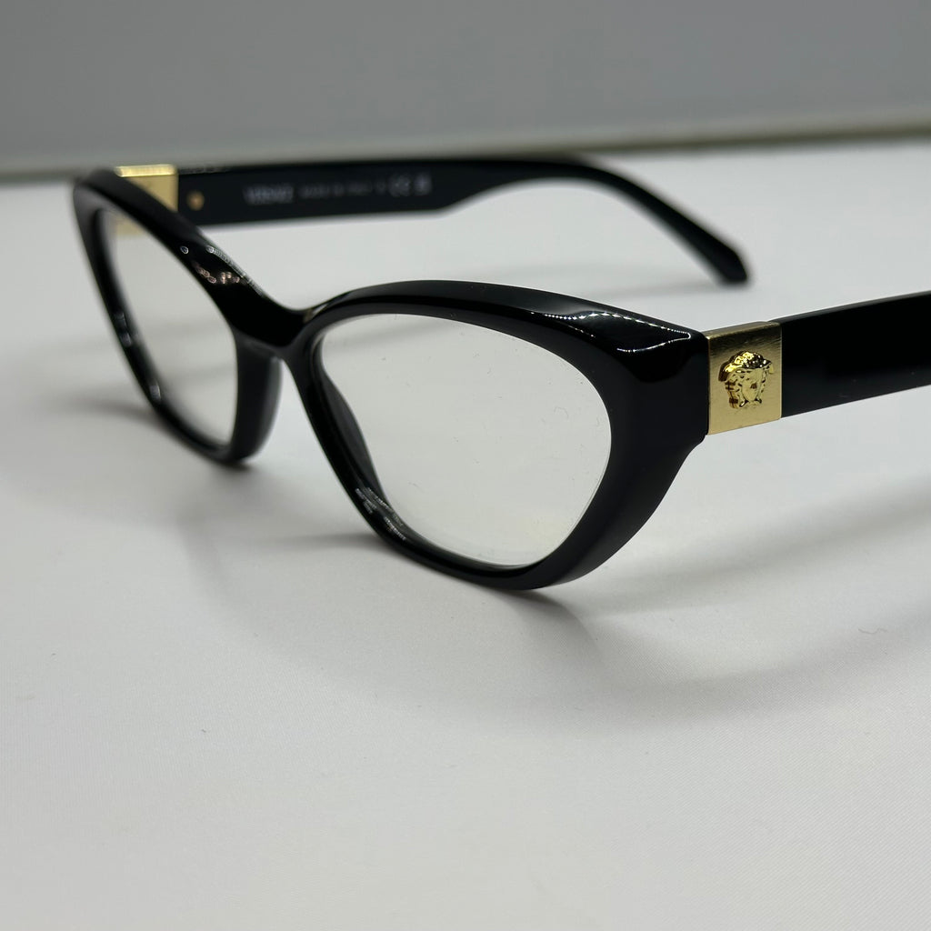 Versace Women's Eyeglasses 3356 GB Cat Eye 53-16-140 – Designer Frame