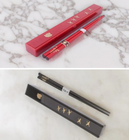 Set of 2 Traditional Japanese chopstick with Travel Carry Case, Black & Red