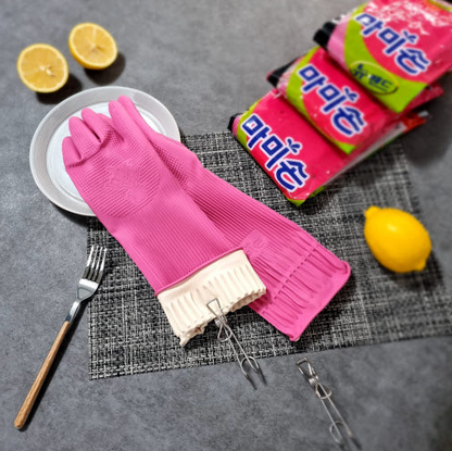 Set of 3 Premium Mamison L Rubber Gloves – Made in Korea | Long 15"