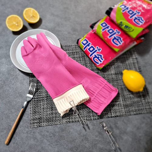 Set of 3 Premium Mamison L Rubber Gloves – Made in Korea | Long 15"